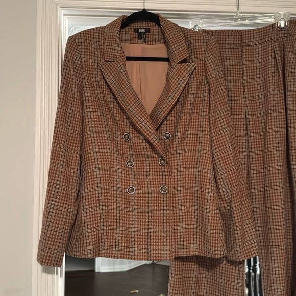 Paige brown and tan trousers size 10 (matching jacket and cami also listed) - Picture 1 of 8